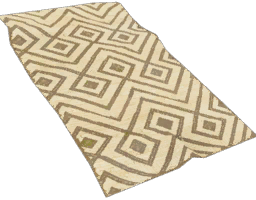 Small White-Patterned Rug