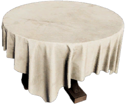 Table with White Cloth